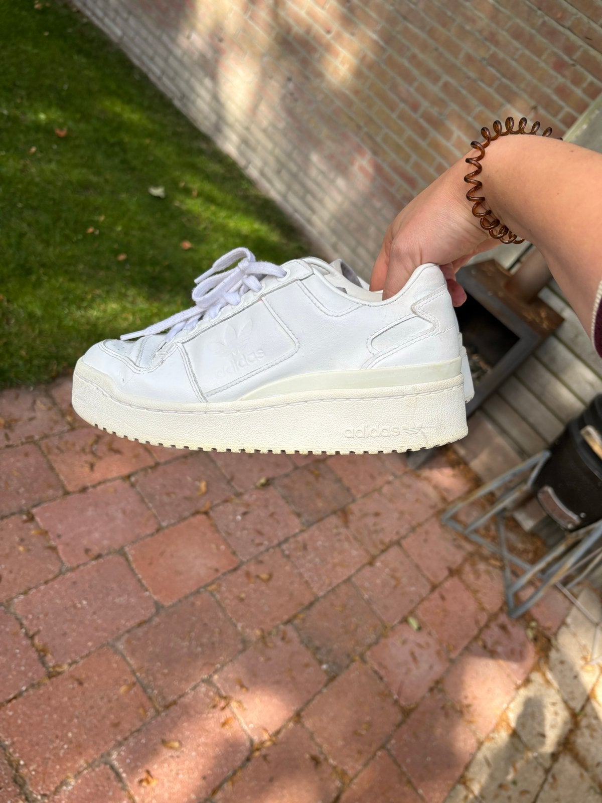 Adidas Forum Bold sneakers - Maat 39 1/3, Kleding | Dames, Ophalen of Verzenden, Gedragen, Wit, Sneakers of Gympen