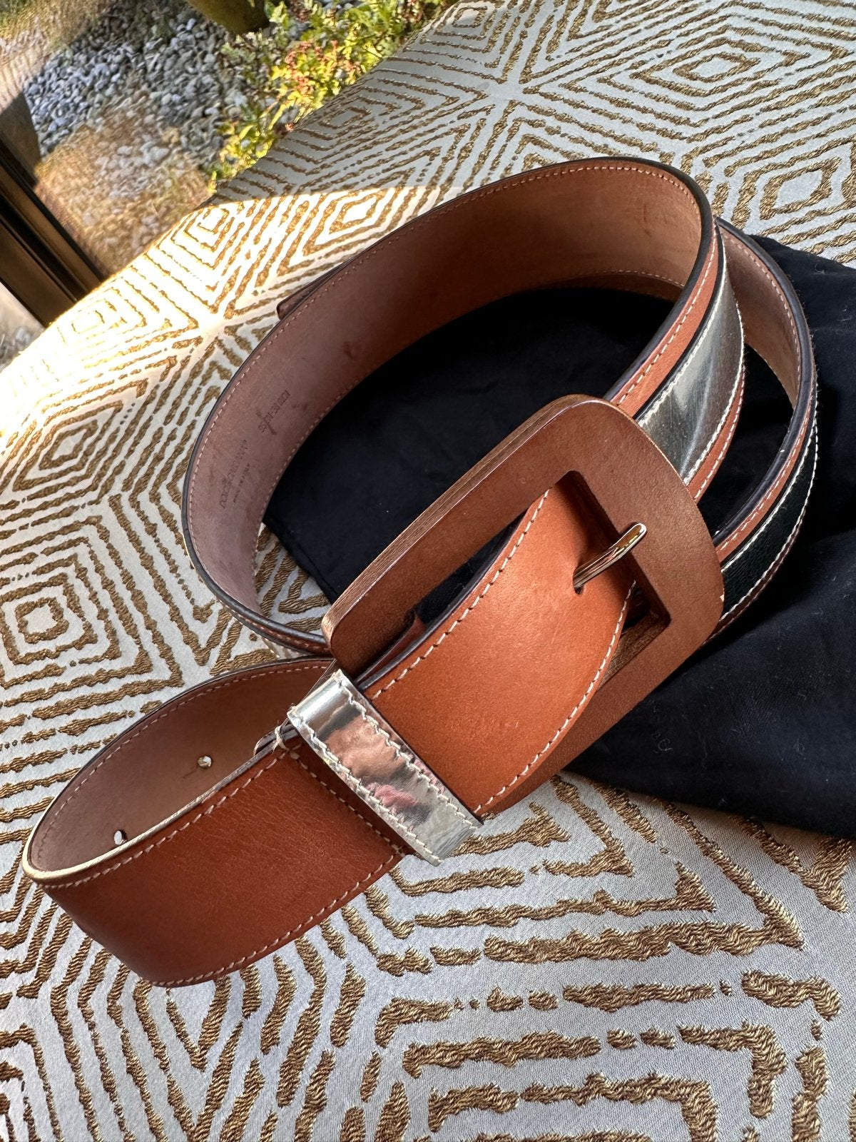 Dolce & Gabbana Vintage Bruine Leren Riem, Kleding | Dames, Verzenden, Echt leder, 90 tot 100 cm, Heupriem