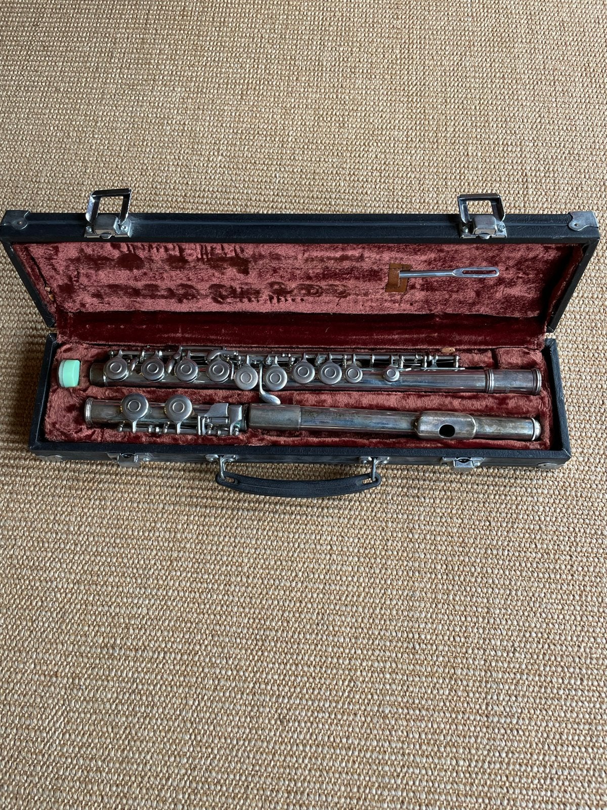 Vintage Dwarsfluit met Koffer - ongebruikt, Ophalen of Verzenden, Gebruikt, Dwarsfluit, Met koffer of tas