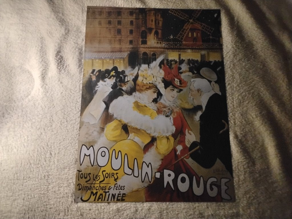 metalen reclamebord Moulin Rouge-ontwerp E. Villefroy, Verzamelen, Ophalen of Verzenden, Overige
