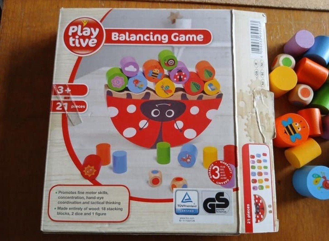 Playtive Balansspel Lieveheersbeestje Houten Speelgoed, Ophalen of Verzenden, Zo goed als nieuw, Jongen of Meisje
