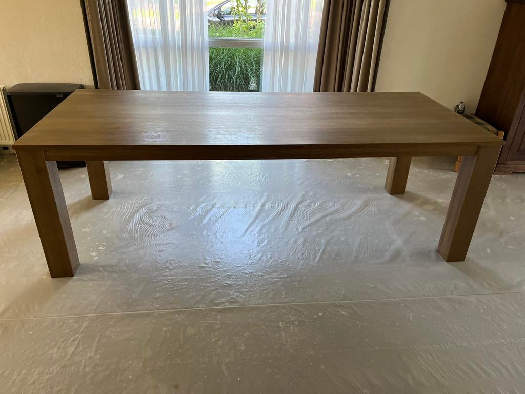 Grote eettafel en bijpassende salontafel, Ophalen, 200 cm of meer, 50 tot 100 cm, Zo goed als nieuw