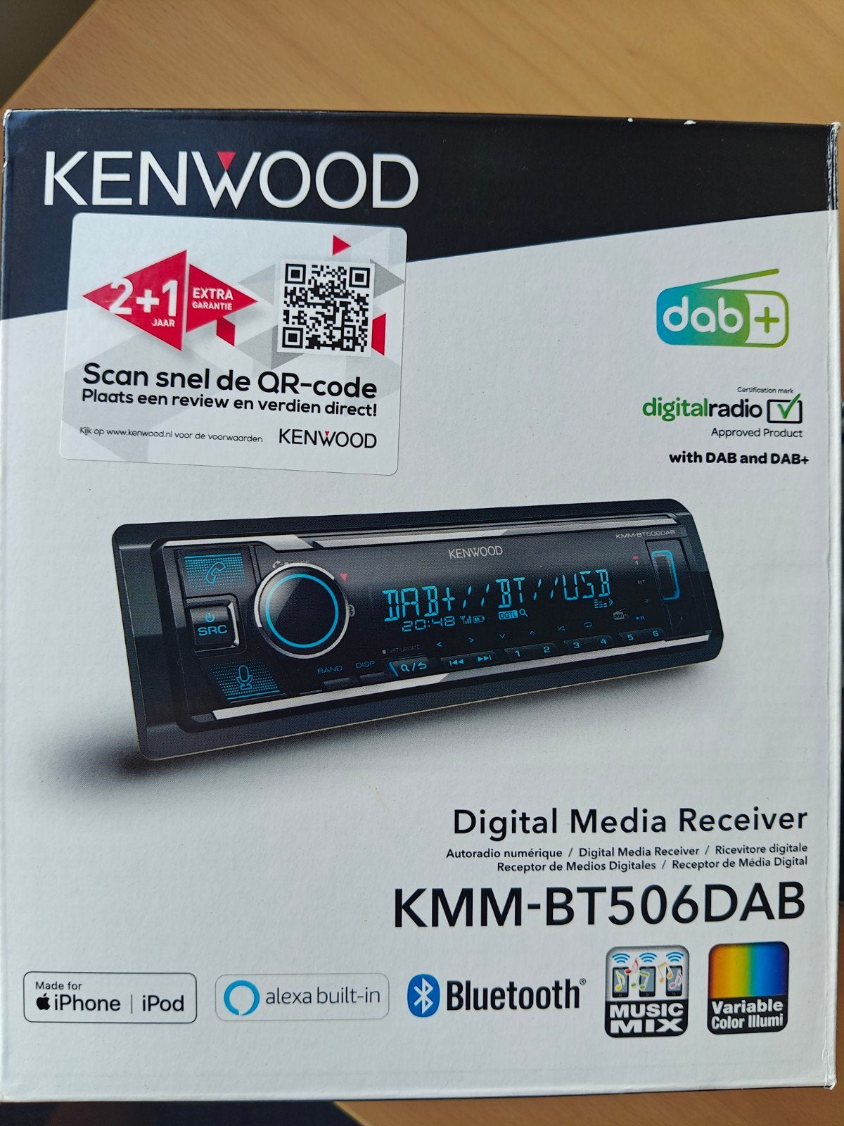 Kenwood KMM-BT506DAB Autoradio met DAB+ en Bluetooth, Ophalen, Zo goed als nieuw