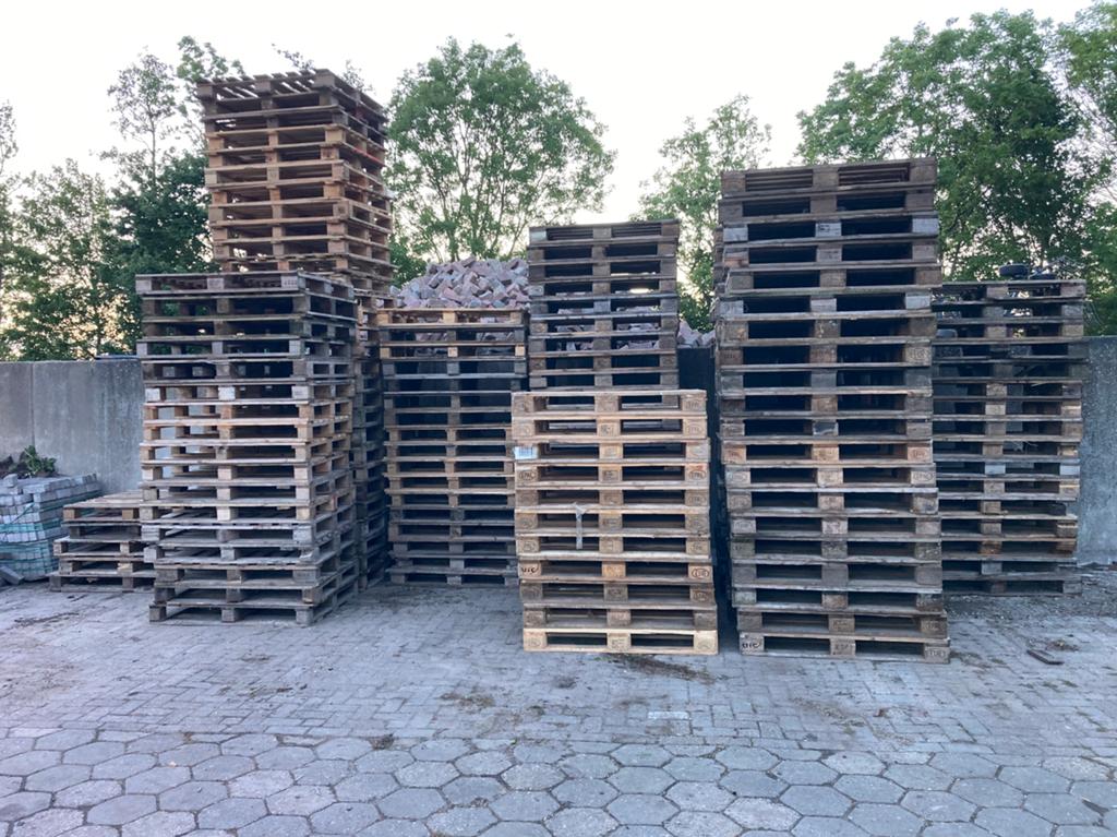 Europallets, Doe-het-zelf en Verbouw, Hout en Planken, Ophalen, Gebruikt, Pallet