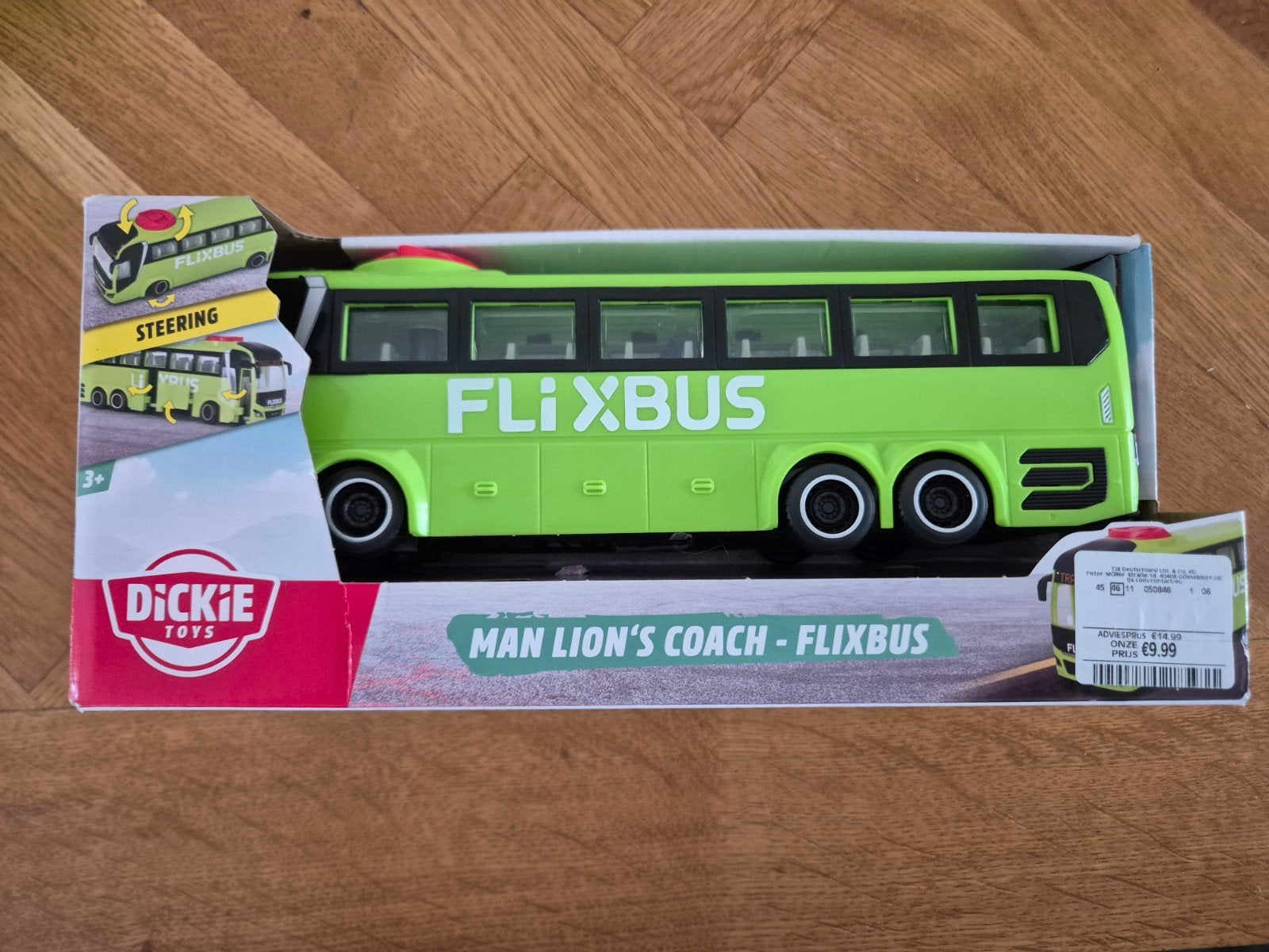 Dickie Toys MAN Lion's Coach - Flixbus Speelgoedbus, Ophalen, Nieuw