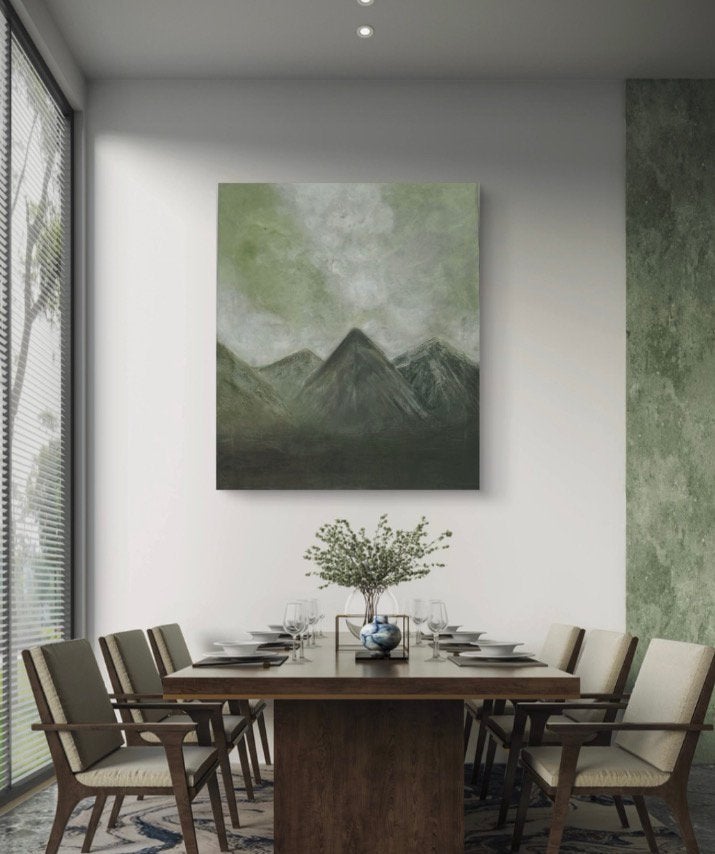 Handgemaakt rustgevend schilderij 100x120, Huis en Inrichting, Oorspronkelijke maker, Nieuw, Ophalen of Verzenden, Schilderij