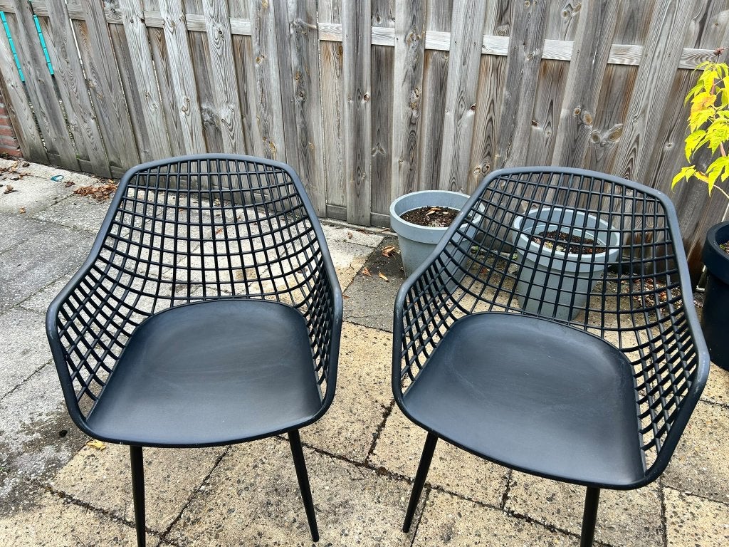 Tuinstoelen zwart/groen