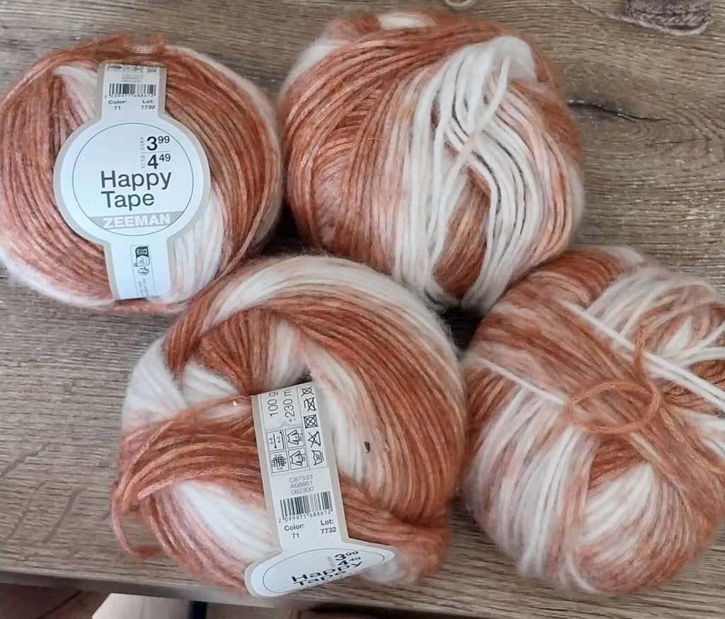 4 bollen Zeeman Happy Tape garen - Kleur 71, Ophalen of Verzenden, Nieuw, Breien of Haken, Wol of Garen