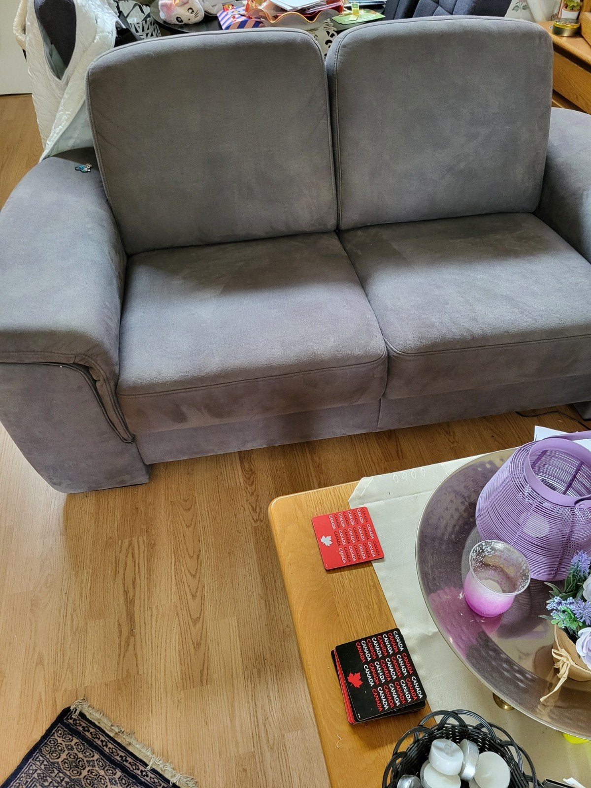 Comfortabele grijze tweezitsbank - Zo goed als nieuw, Ophalen, 150 tot 200 cm, Tweepersoons, 75 tot 100 cm