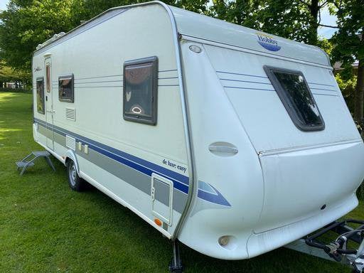 Te koop Hobby deluxe easy 560 kmfe met 3 dubbel stapelbed, Caravans en Kamperen, Magnetron, Rondzit, Hobby, Particulier