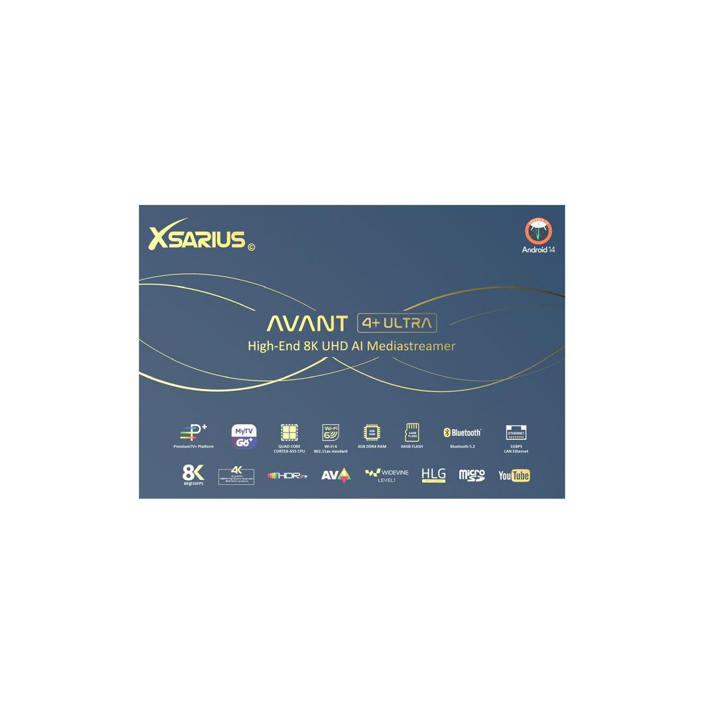 Xsarius Avant 4+ Ultra - IPTV Ontvanger Box, Ophalen of Verzenden, Nieuw, HDMI, Minder dan 500 GB