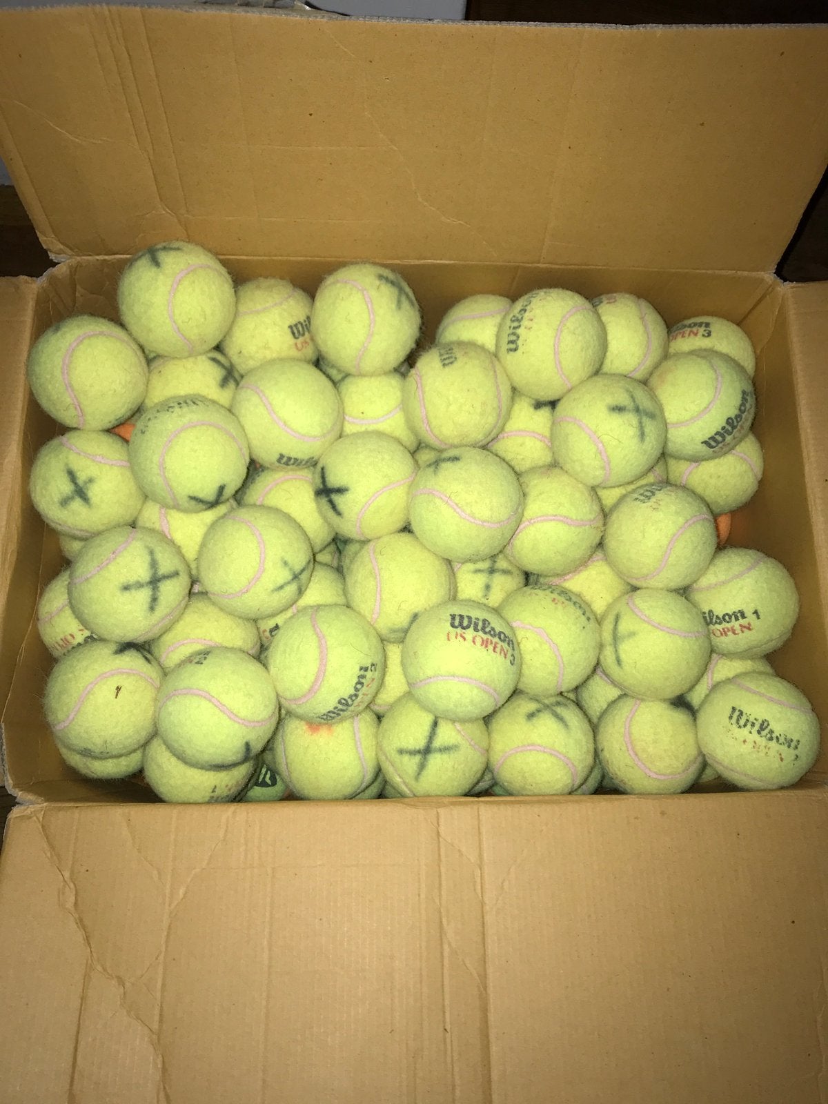 Tennisballen 100 gebruikte ballen, Ophalen of Verzenden, Gebruikt, Hondenballen