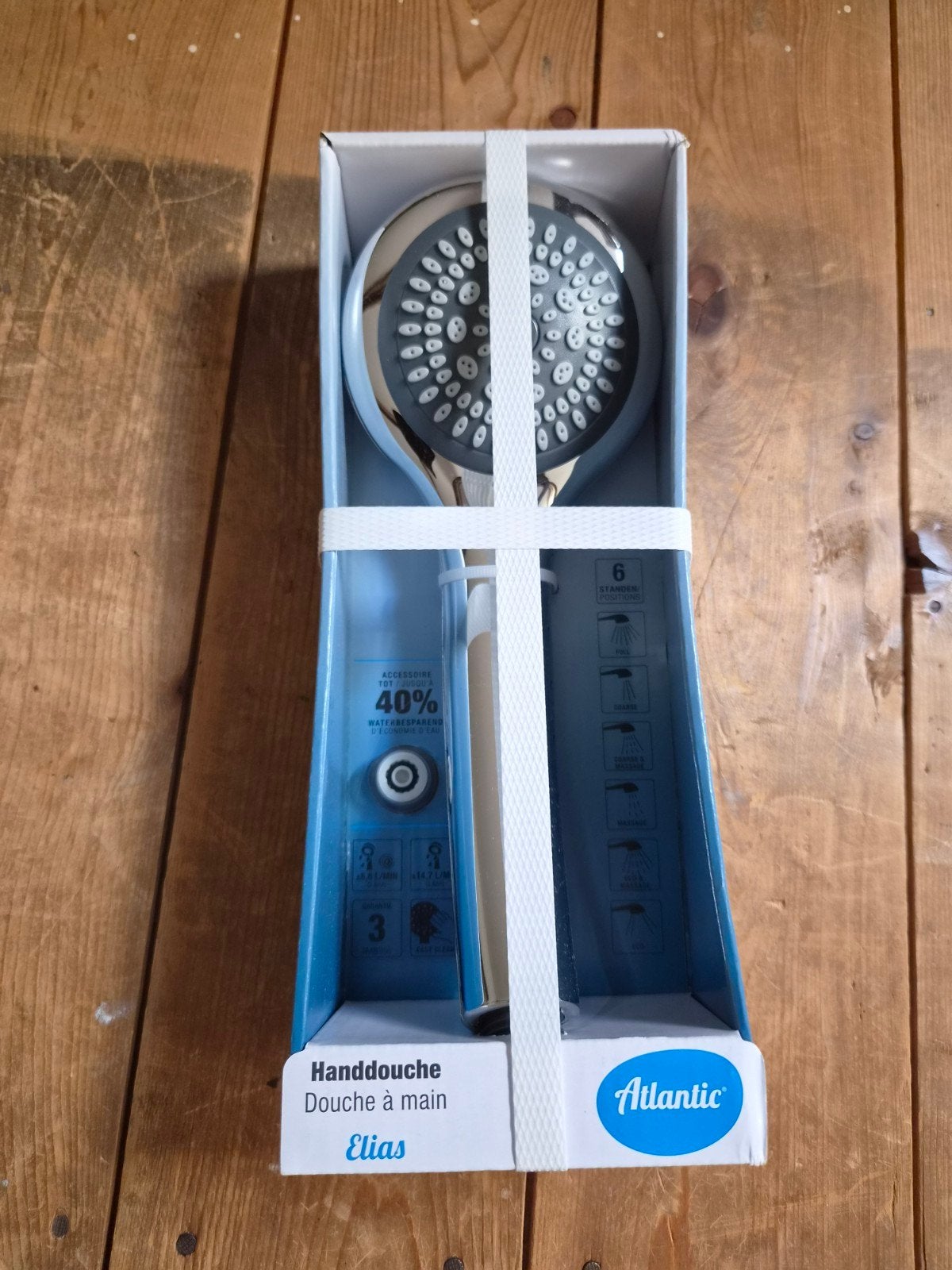 Atlantic Handdouche Elias - Nieuw in verpakking, Ophalen, Nieuw, Chroom, Douche