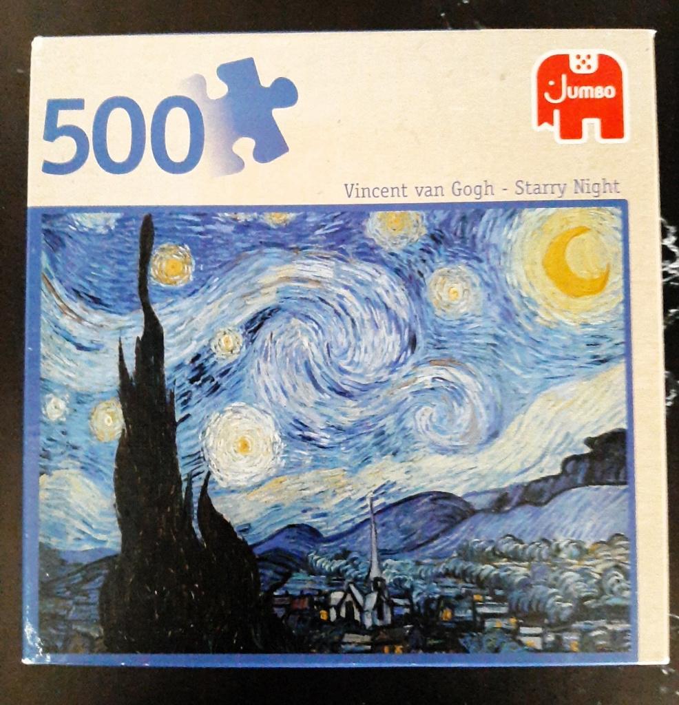 Vincent van Gogh 'De Sterrennacht' 500 stukjes, Ophalen of Verzenden, 500 t/m 1500 stukjes, Gebruikt, Legpuzzel