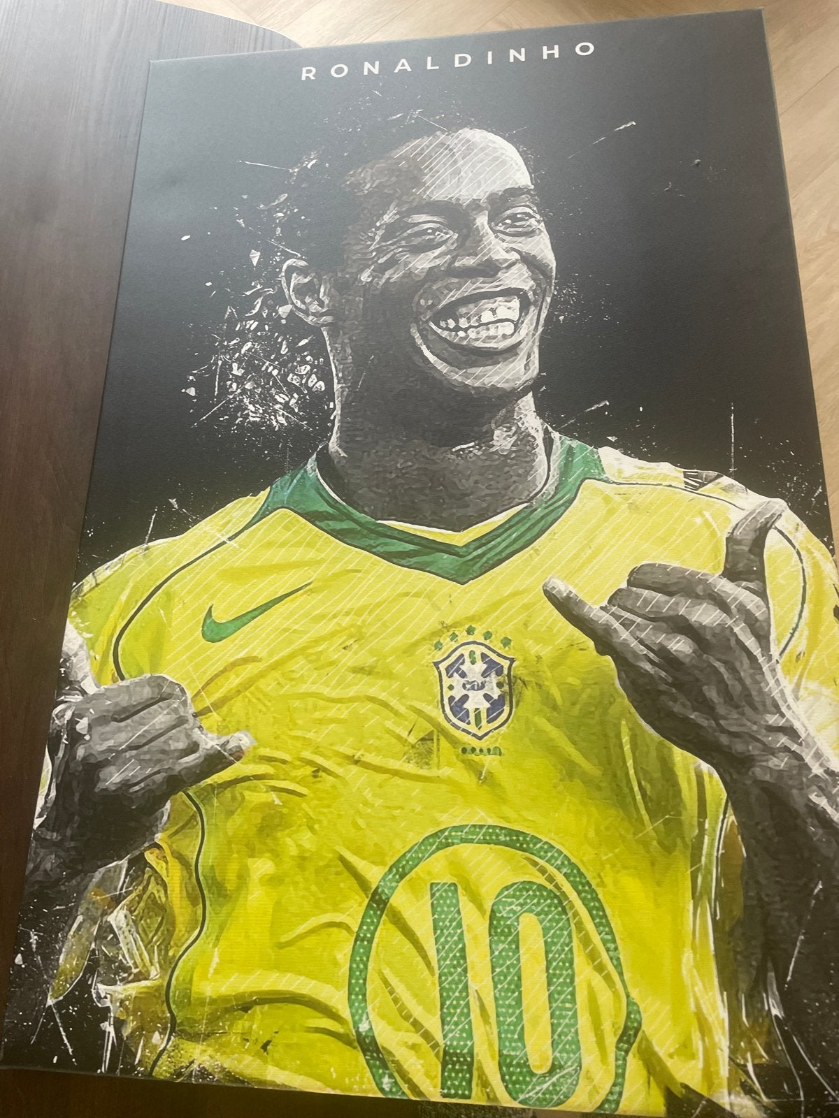 Ronaldinho Schilderij / Foto - Voetbal Kunst, Ophalen, Nieuw, Shirt