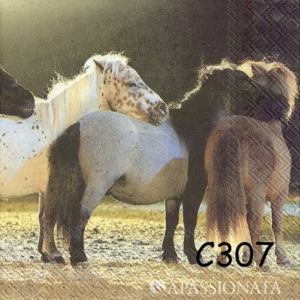 Servetten decoupage/bullet journal – paarden C307, Verzenden, Nieuw