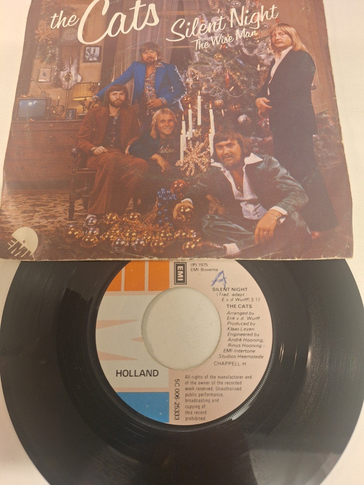 The Cats - Silent Night, 1975., Fotohoes, Verzenden, 7 inch, Religie en Gospel