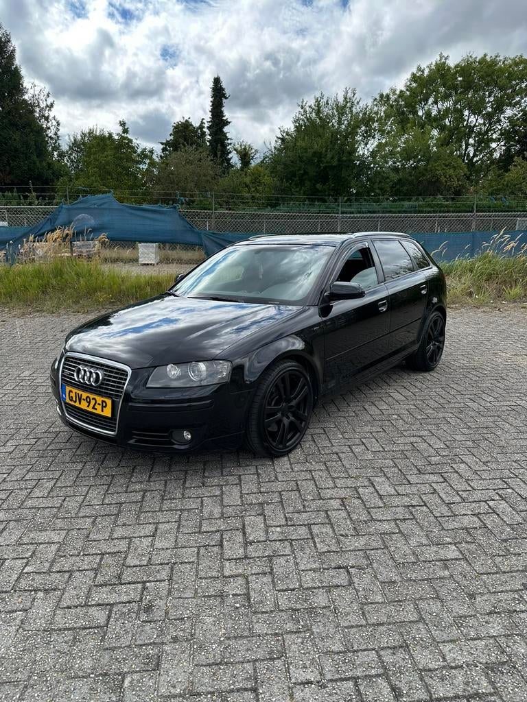 Audi A3 2.0 Tfsi Sportback Quattro 147KW 2005 Zwart, 4 cilinders, 1984 cc, 1445 kg, Zwart