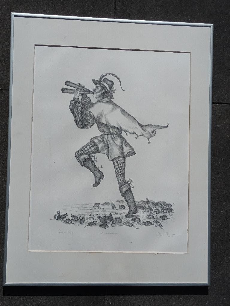 Kunstwerk litho van Erica Sijnja Den Haag 1993, Ophalen of Verzenden
