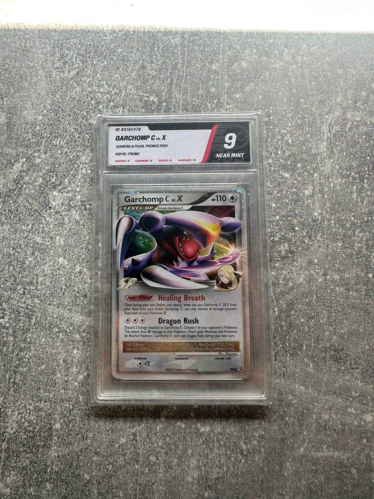Garchomp lv.x (2009) - near mint 9 - pokemon slab, Ophalen of Verzenden, Zo goed als nieuw