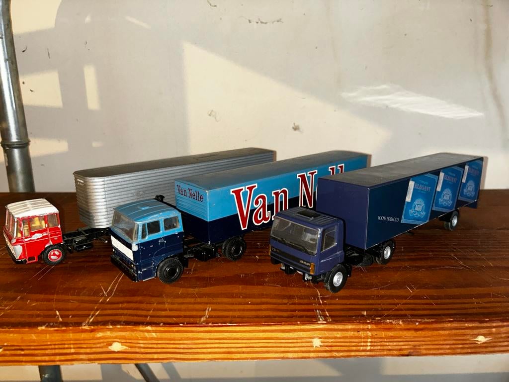 Collectie van 5 zware, hoge kwaliteit Nederlandse vrachtwage, Overige merken, Gebruikt, Groter dan 1:32, Ophalen of Verzenden