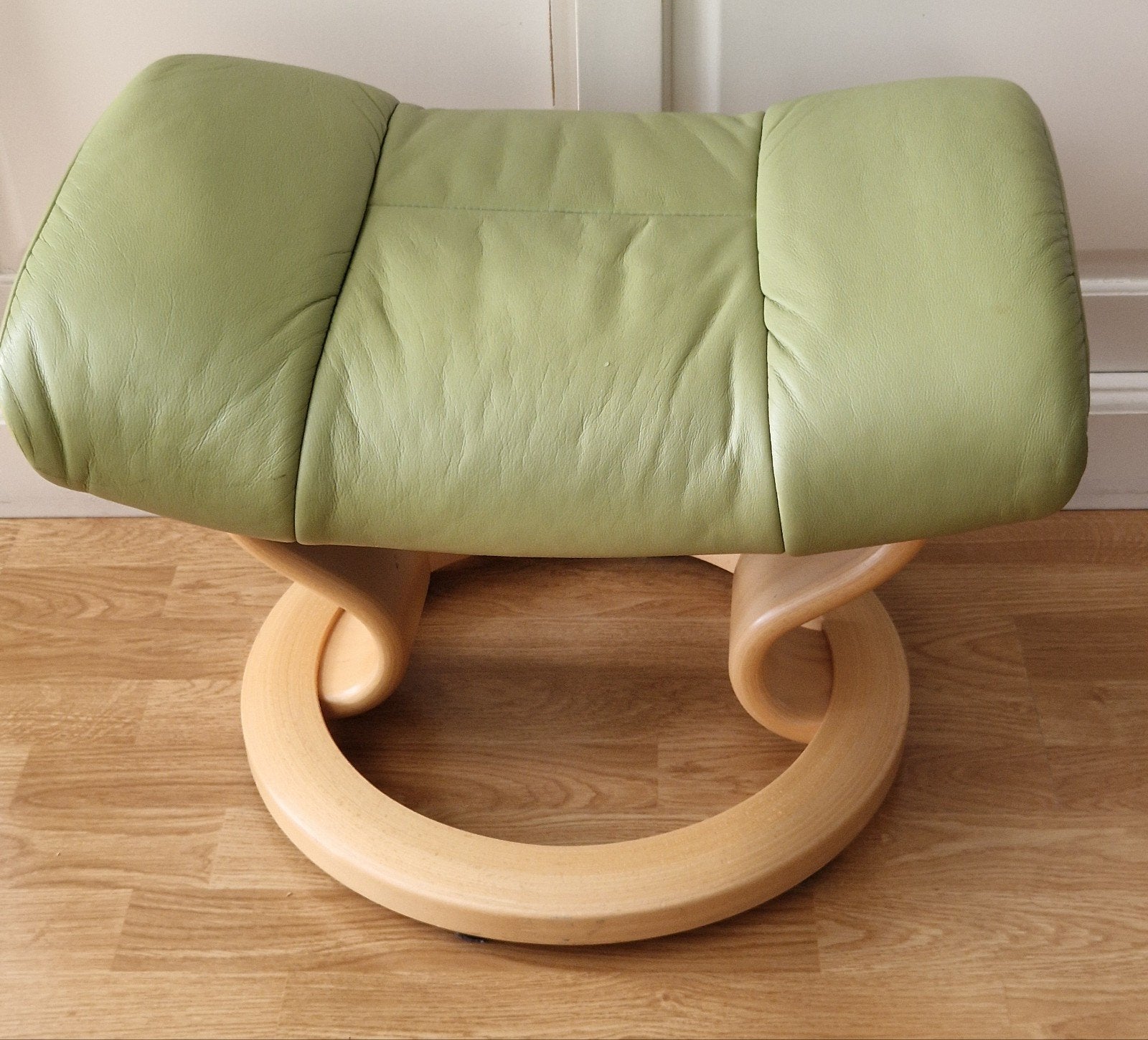 STRESSLESS leer voetenbankje €20, Ophalen, Gebruikt, Modern comfort, Rechthoekig