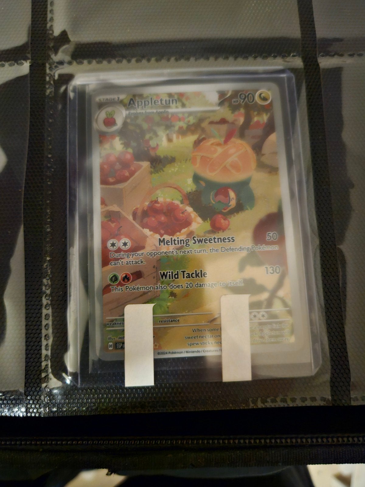 Pokemon Appletun 211/191 Surging Sparks, Ophalen of Verzenden, Zo goed als nieuw, Losse kaart, Foil