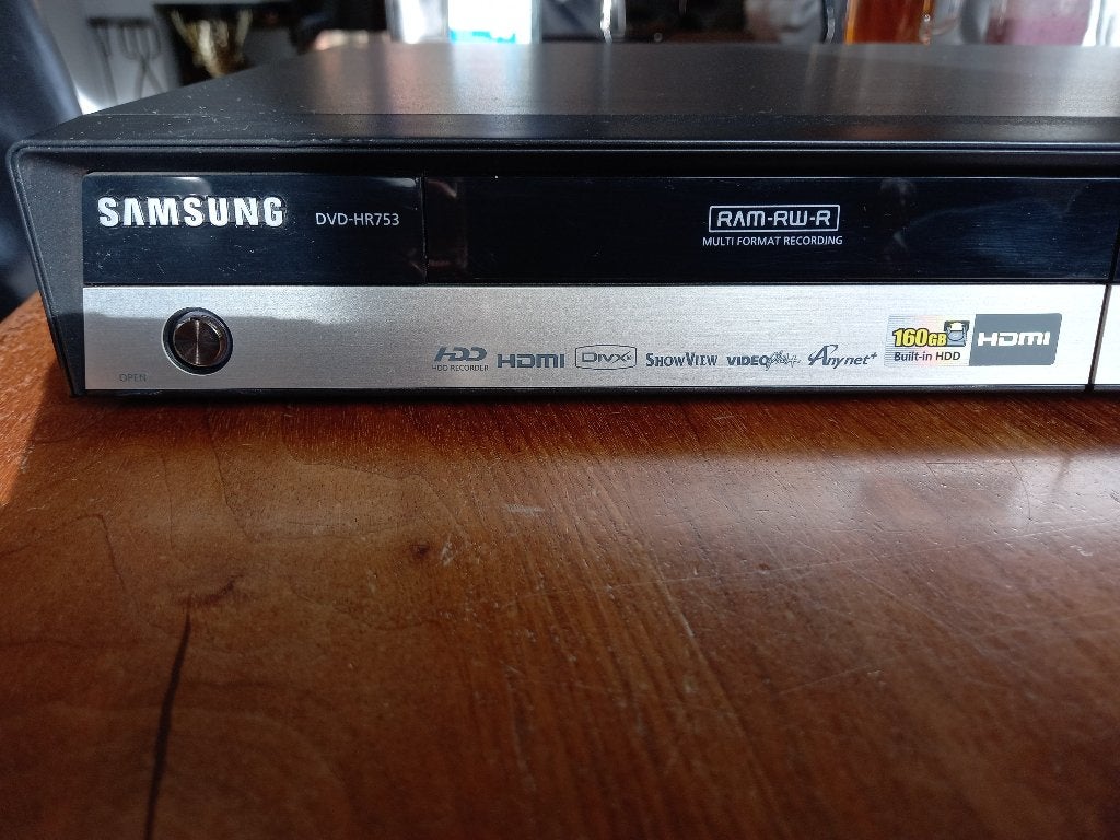 Samsung DVD-HR753 DVD-recorder met 160GB HDD, Gebruikt, Met harddisk, Dvd-recorder, Ophalen of Verzenden