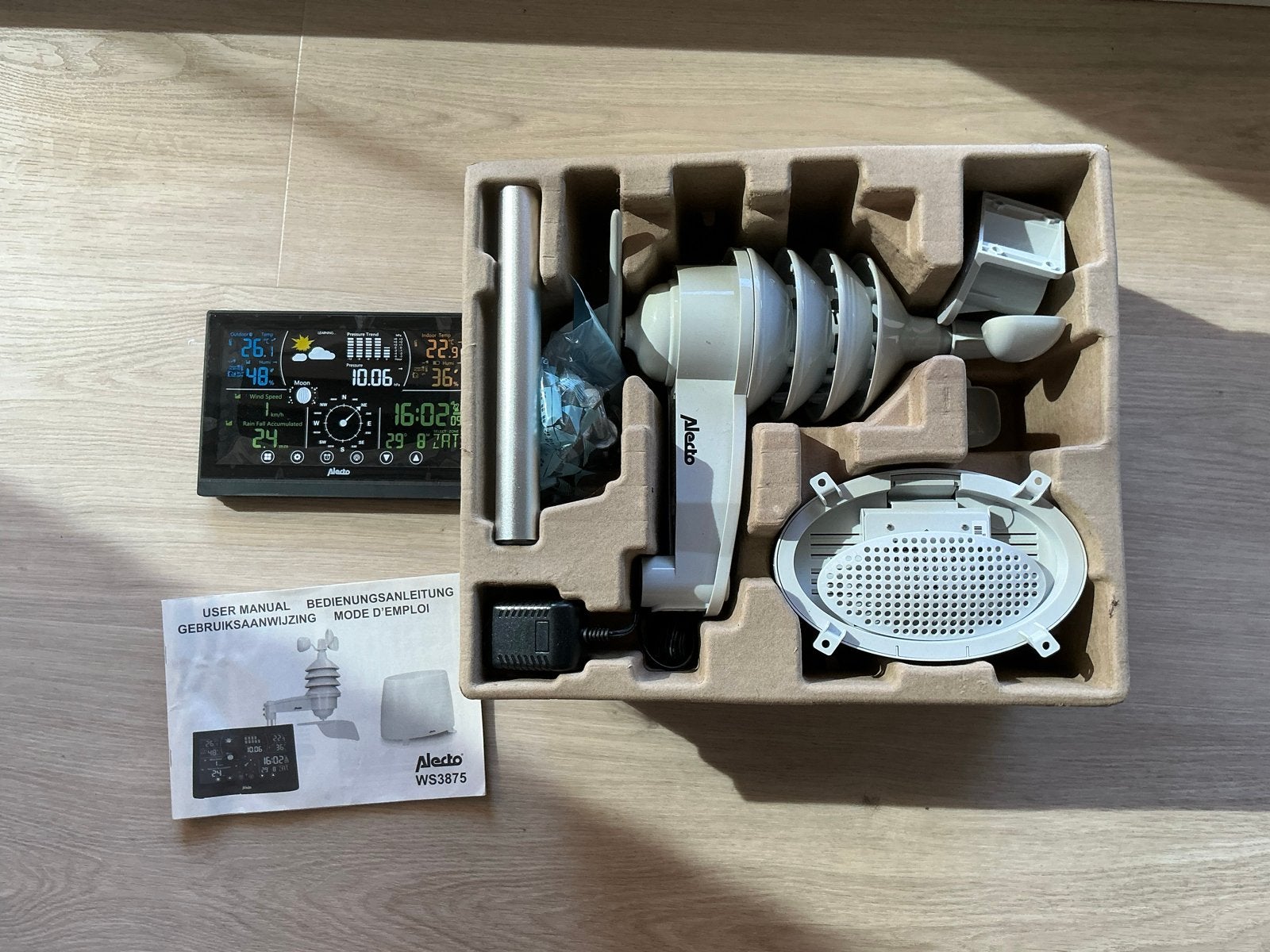 Alecto WS3875 Professioneel Weerstation met Buitensensor, Ophalen, Nieuw, Weerstation