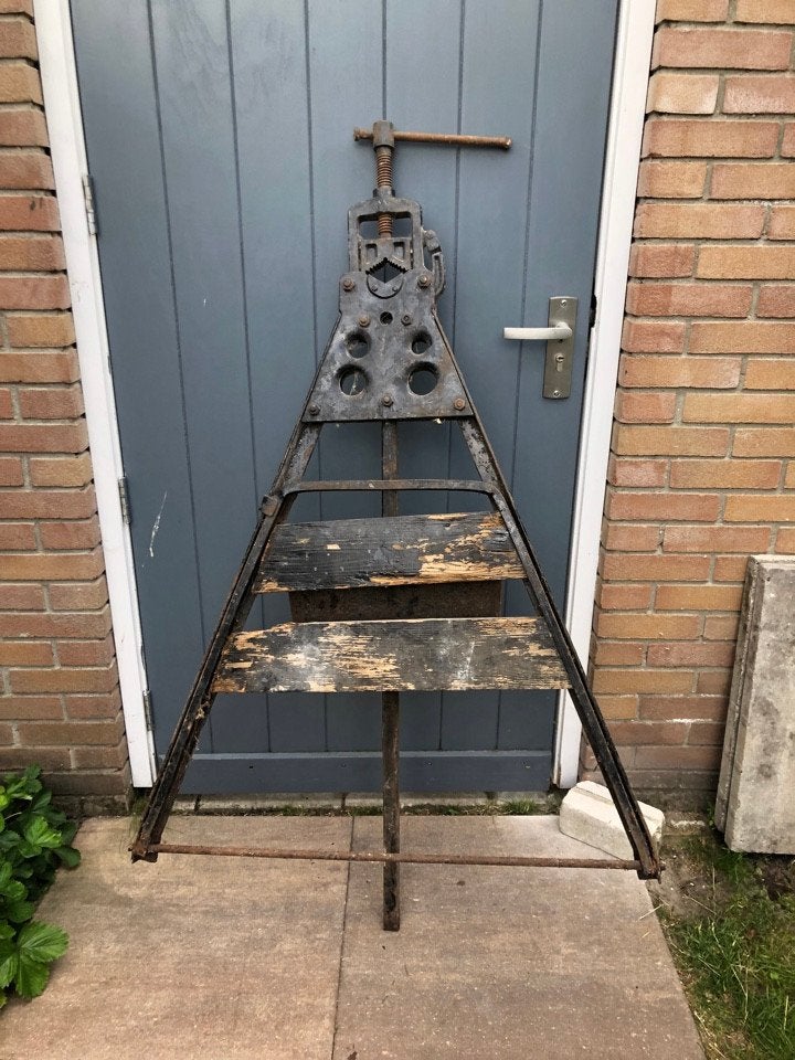 Pijp bankschroef/pijpenbok/pijkenklem, Doe-het-zelf en Verbouw, Ophalen, Nieuw, 170 cm of meer