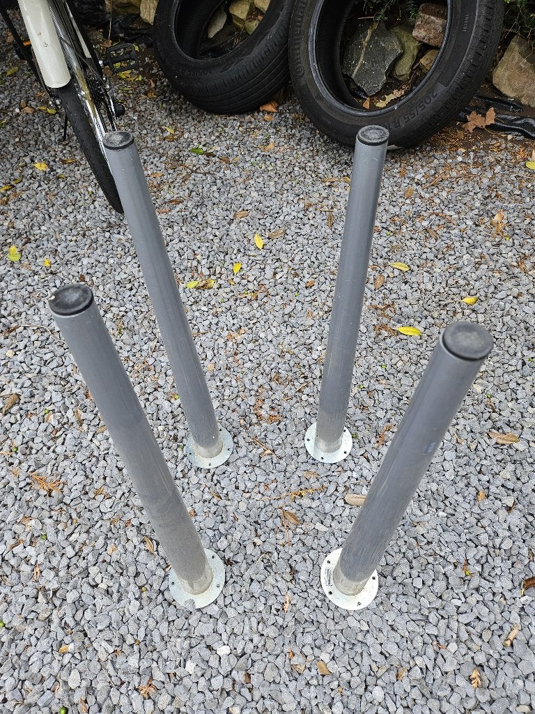 Set van 4 Stalen Tafelpoten – 70 cm Hoog, Ophalen, Tafelpoot, Minder dan 50 cm, Gebruikt