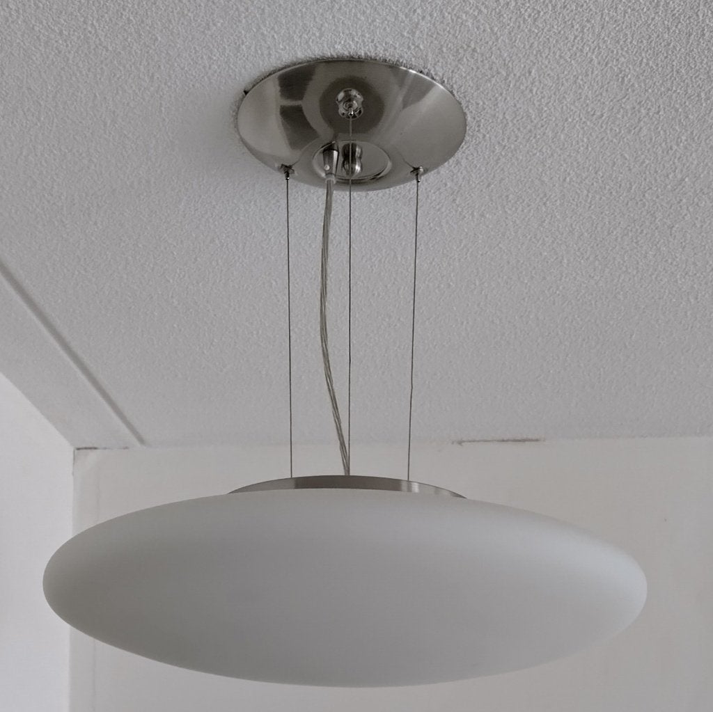 Mooie retro/ vintage glazen lamp., Ophalen of Verzenden, Zo goed als nieuw, Glas, Retro/ vintage