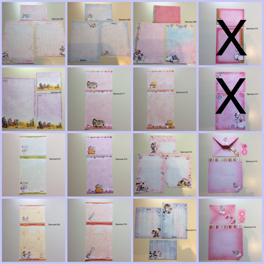 Diddl : Speciaal briefpapier met envelop (x10), Ophalen of Verzenden, Diddl, Zo goed als nieuw, Papier, Kaart of Schrift