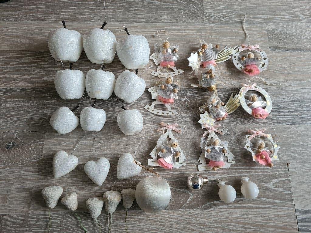 Super schattige kerstengelversiering en appeltjes voor boom, Ophalen of Verzenden, Zo goed als nieuw