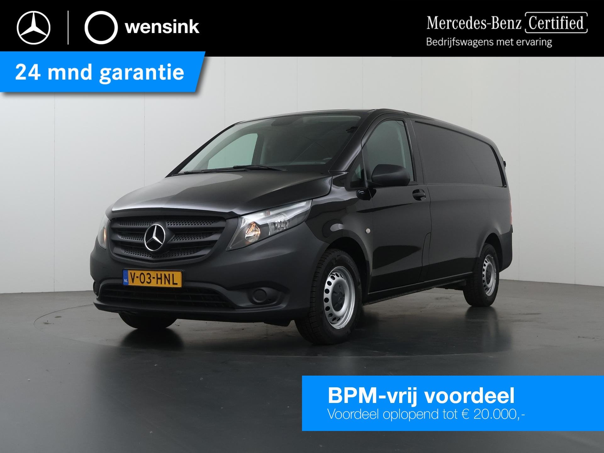 Mercedes-Benz Vito 114 CDI | Aut. | Lang L2 | Airco | Parkee, Gebruikt, Euro 6, 2000 kg, Zwart