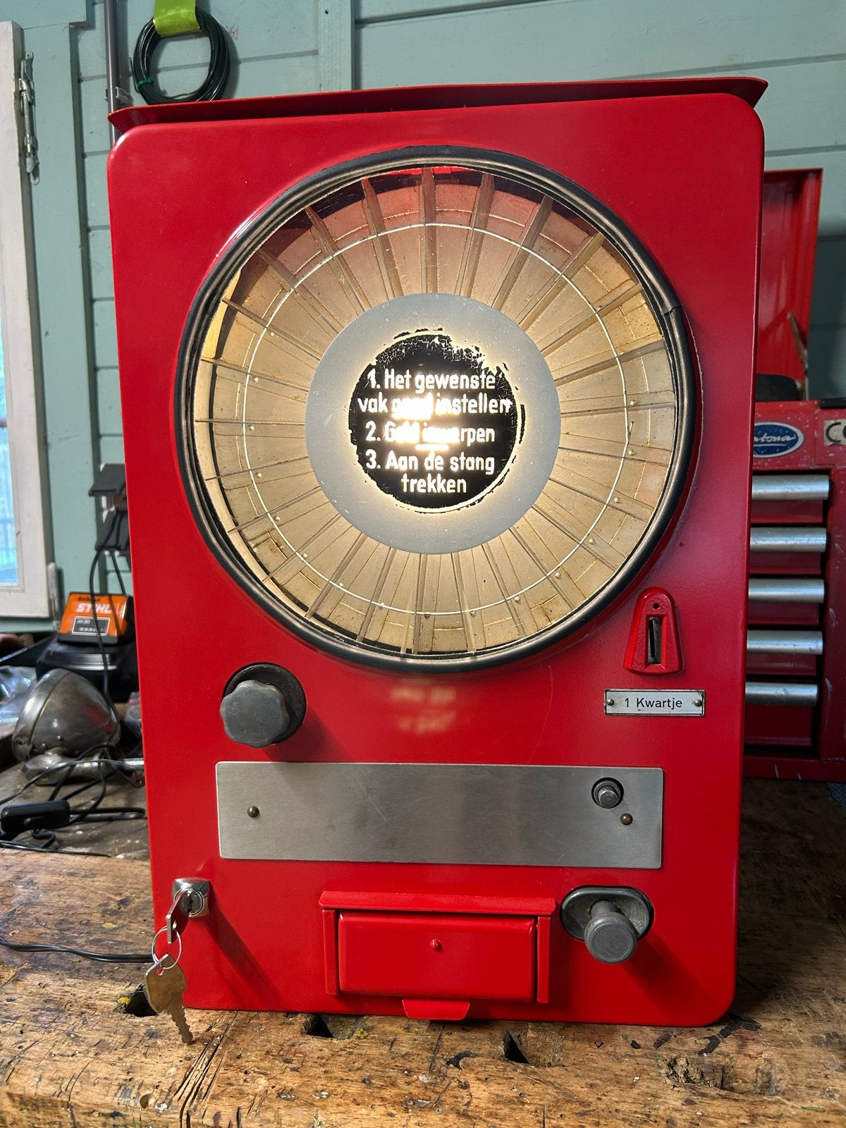 Vintage Rode Snoepautomaat - Ferdinand Florstedt, Verzamelen, Ophalen of Verzenden, Gebruikt
