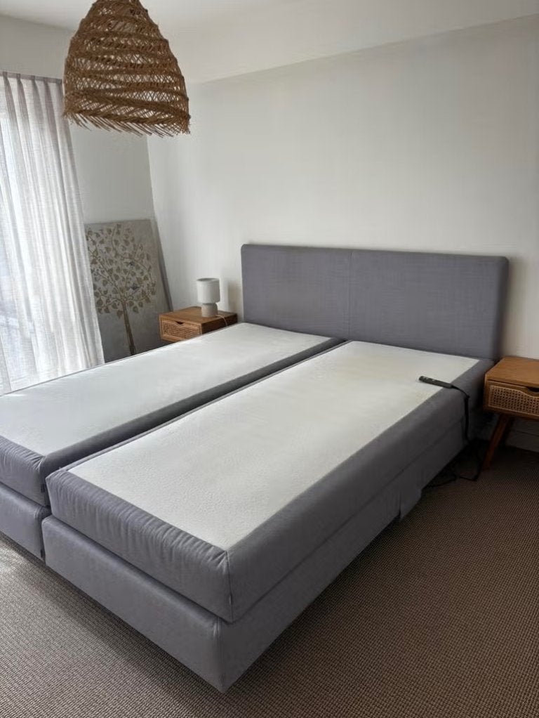 Auping boxspring elektrisch verstelbaar 180 x 210, Ophalen, Gebruikt, 210 cm, Tweepersoons