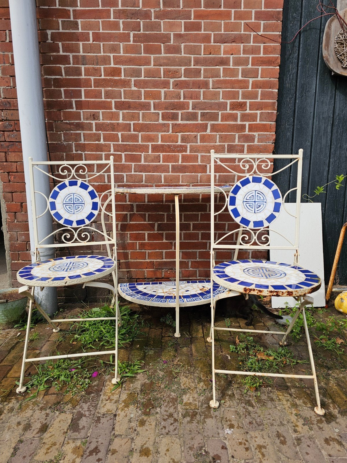 Metalen mozaïek setje zwaar, Tuin en Terras, Ophalen, Gebruikt, Metaal