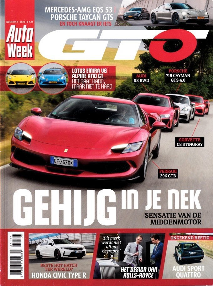 GTO 1 2023 : Audi R8 / Sport Quattro - Honda Civic Type R, Ophalen of Verzenden, Gelezen, Algemeen