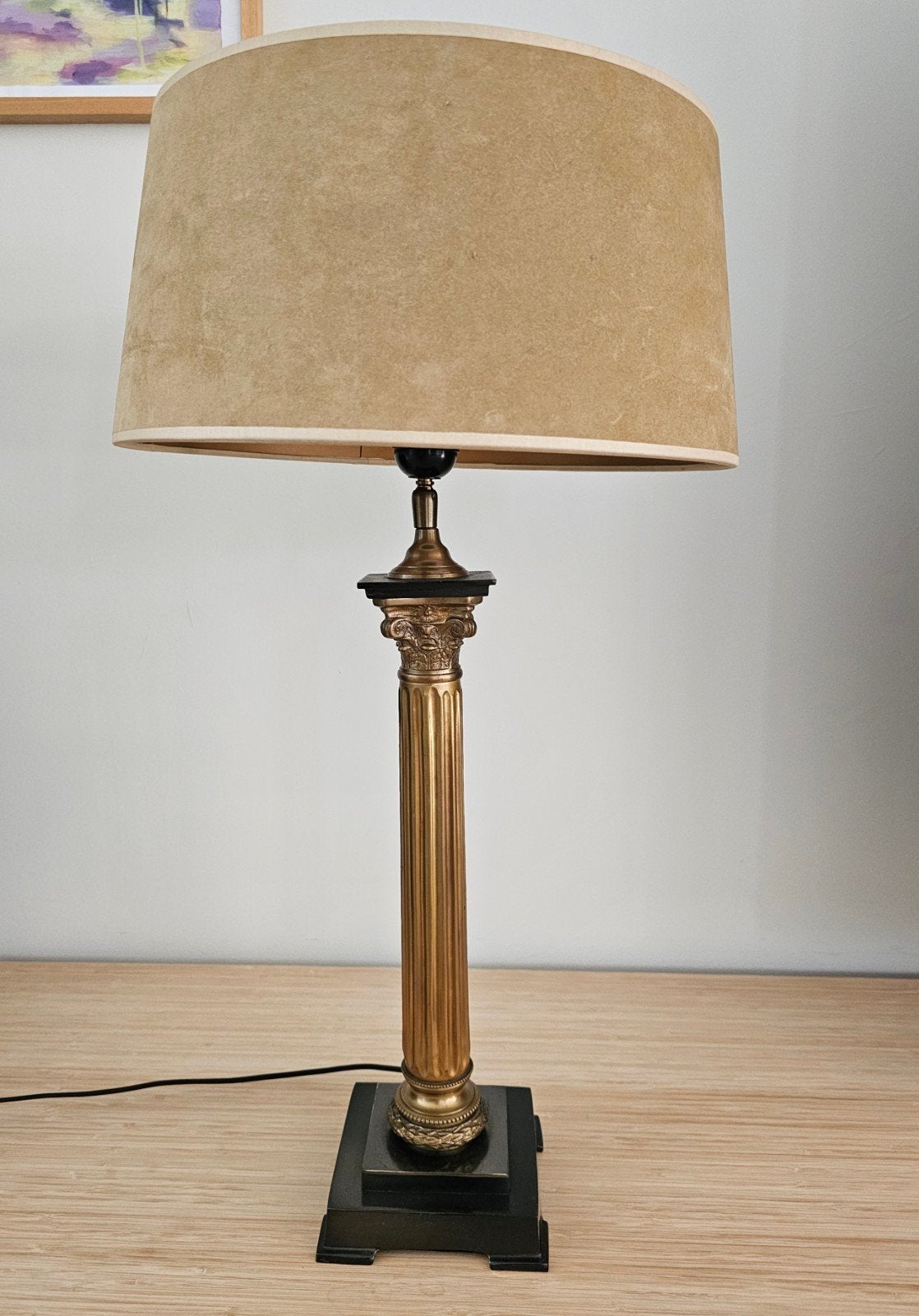 Luxe Empire Tafellamp - 65 cm hoog, Met schakelaar, Zo goed als nieuw, 65 cm, Ophalen
