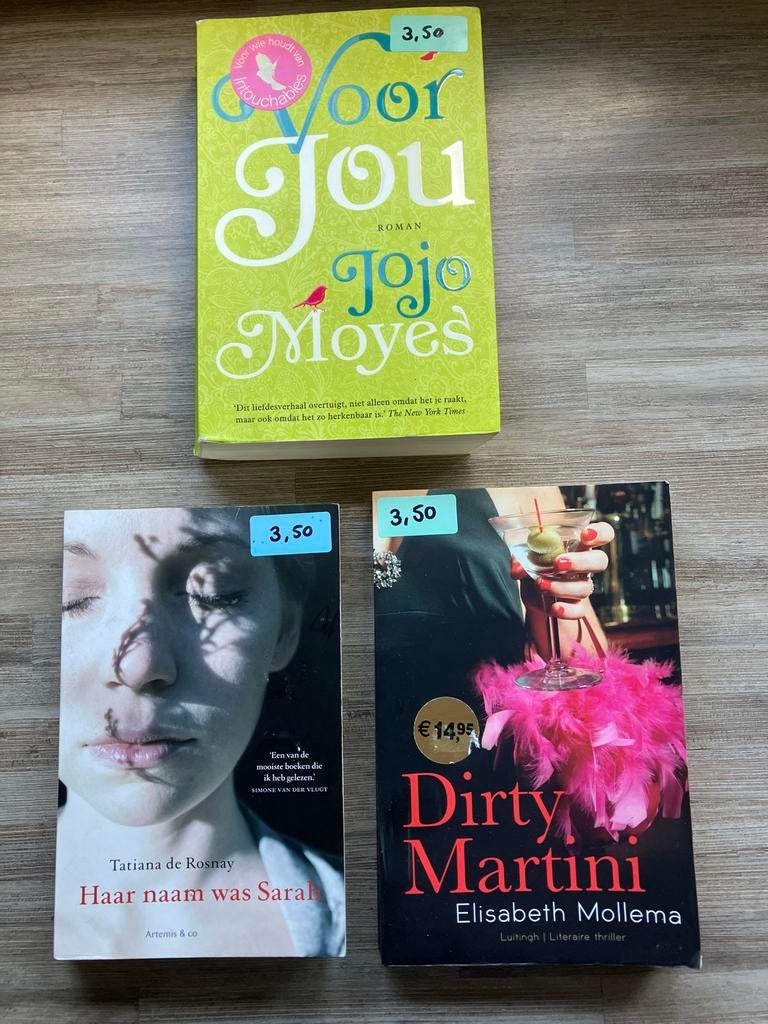 3 romans: Jojo Moyes, Tatiana de Rosnay, Elisabeth Mollema, Boeken, Ophalen of Verzenden, Gelezen, Nederland