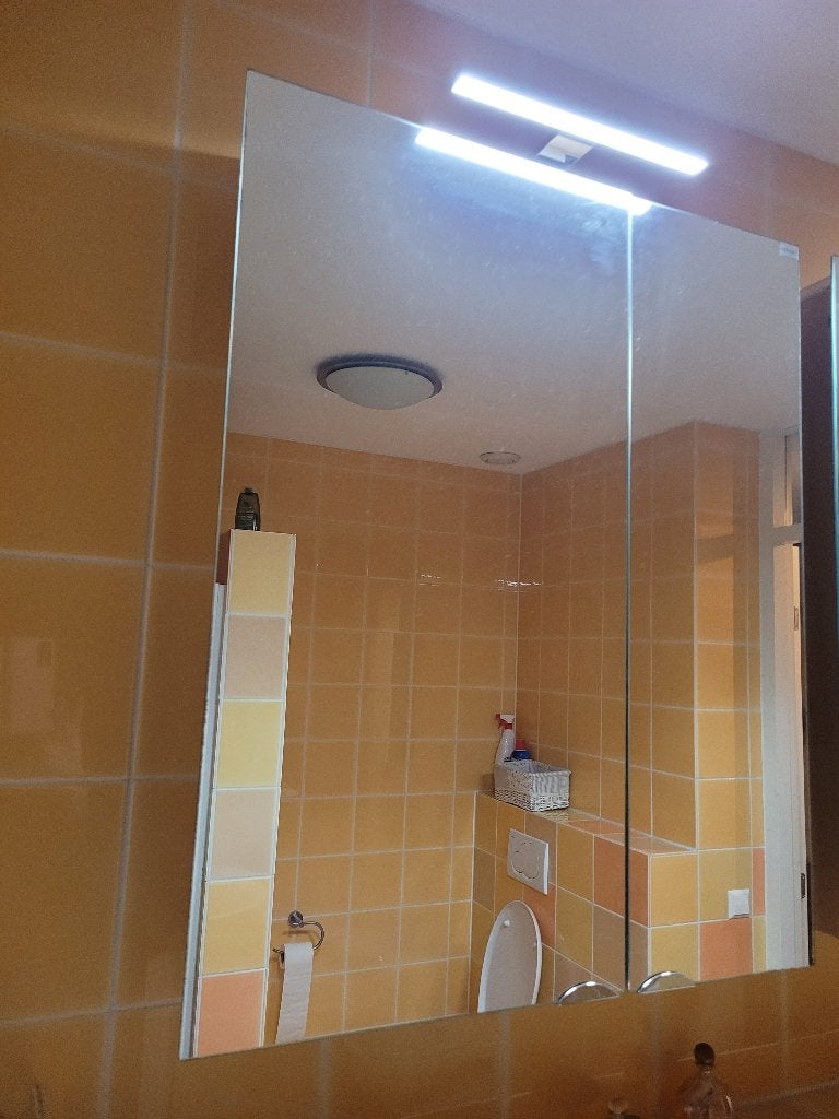 Badkamer Spiegelkast met Verlichting en Stopcontact, Ophalen, 50 tot 100 cm, Minder dan 100 cm, 25 tot 50 cm