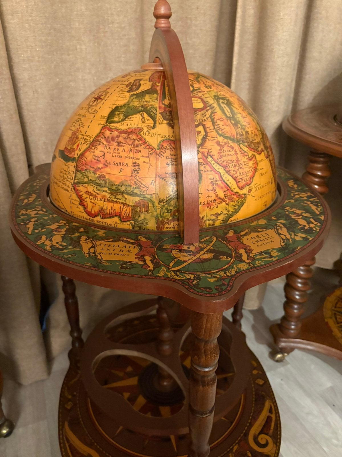 Antieke bar globe drank wereldbol barglobe minibar globebar, Ophalen of Verzenden, Zo goed als nieuw