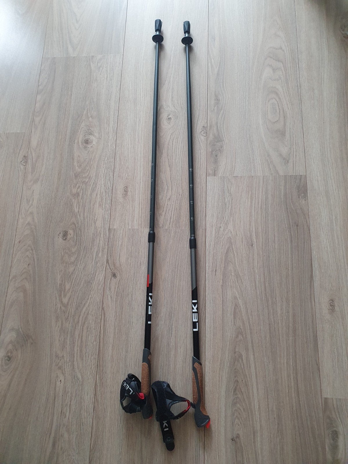 LEKI Nordic Walking stokken met Speed Lock – verstelbaar, Sport en Fitness, Ophalen, Zo goed als nieuw, Wandelstok