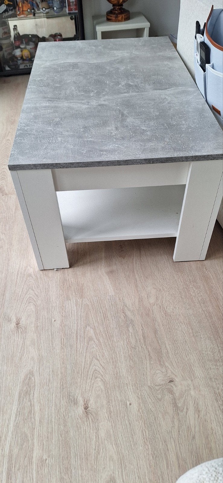 salon tafel met betonlook blad, Huis en Inrichting, Tafels | Salontafels, Ophalen, Gebruikt, 100 tot 150 cm, Modern, Industrieel