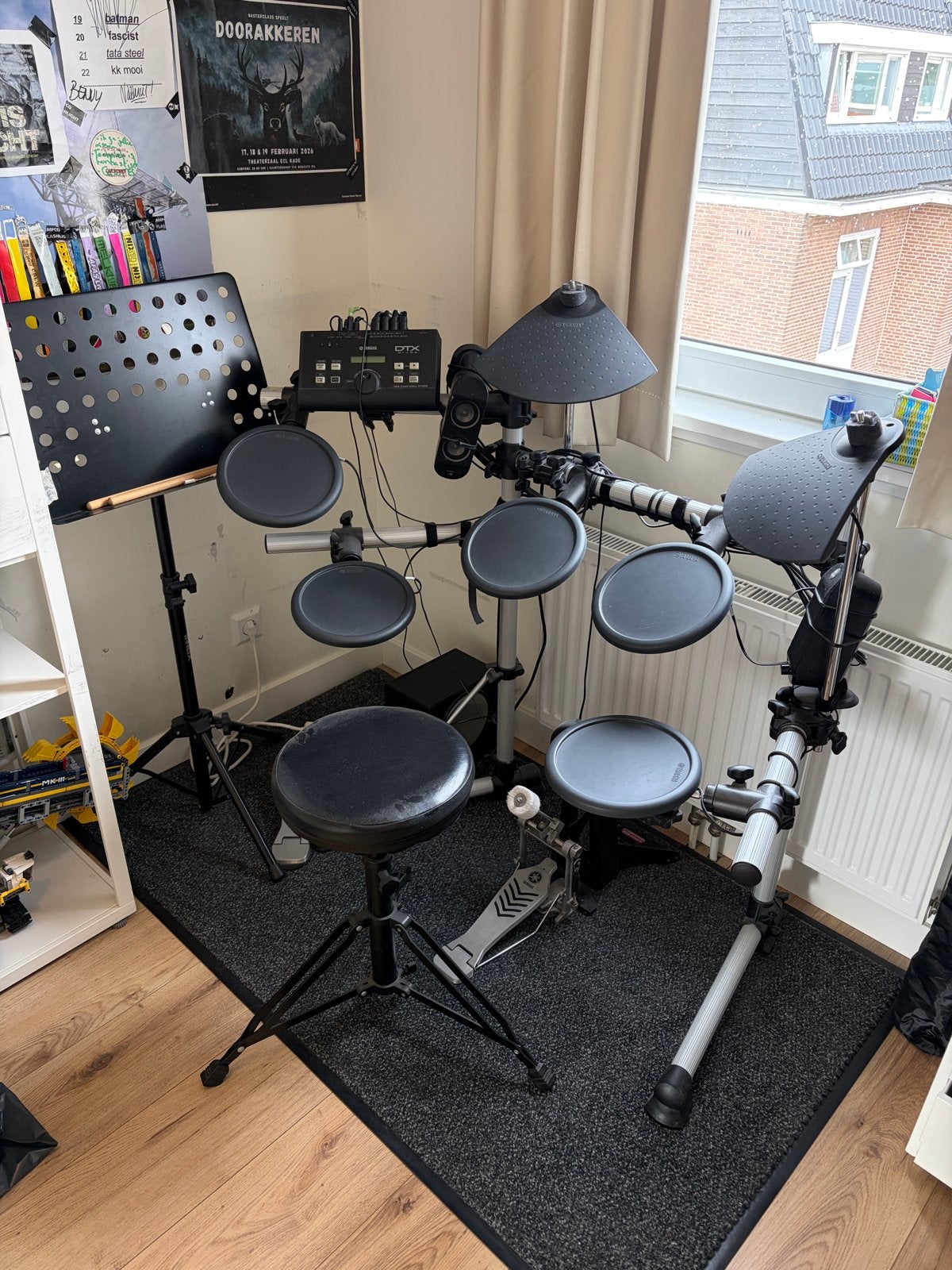 Yamaha DTX500 Elektronisch Drumstel - Compleet met Kruk, Ophalen, Gebruikt, Yamaha, Elektronisch