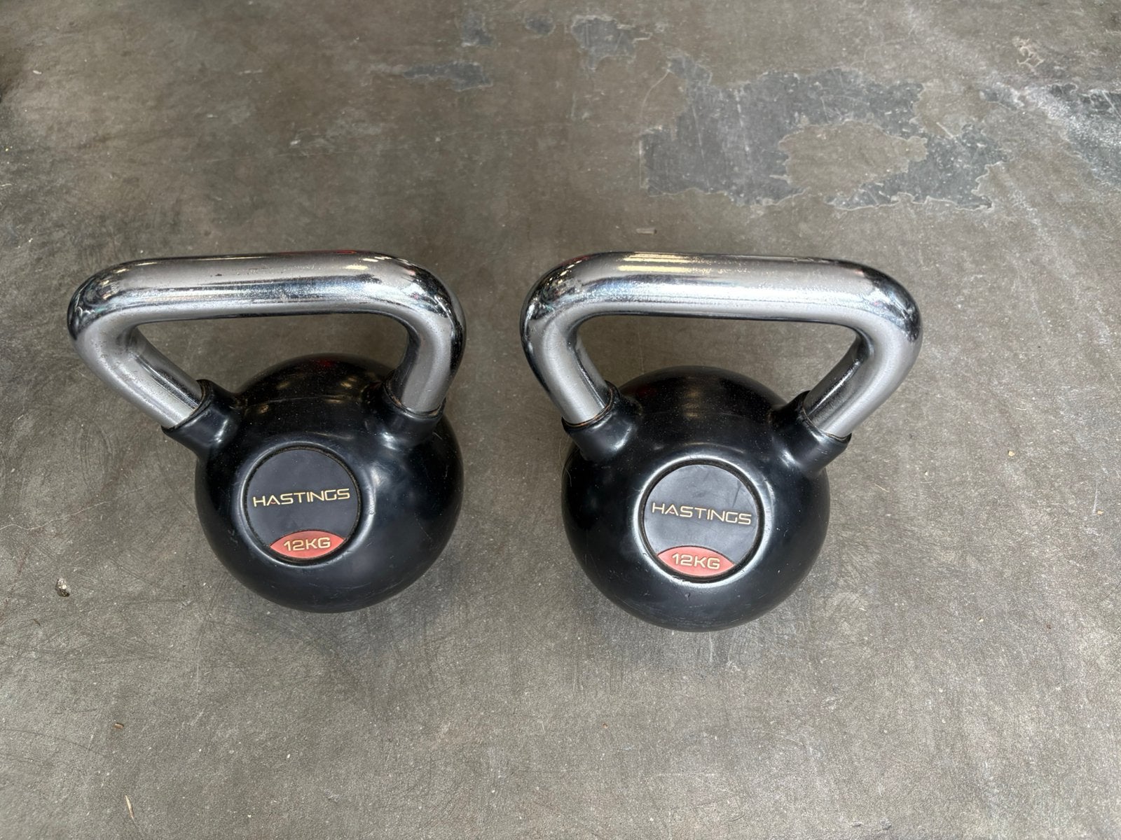 2 x 12 kg hastings kettlebells kettlebell gewichten, Sport en Fitness, Fitnessmaterialen, Gebruikt, Hastings, 2 x 12 kg, Ophalen of Verzenden