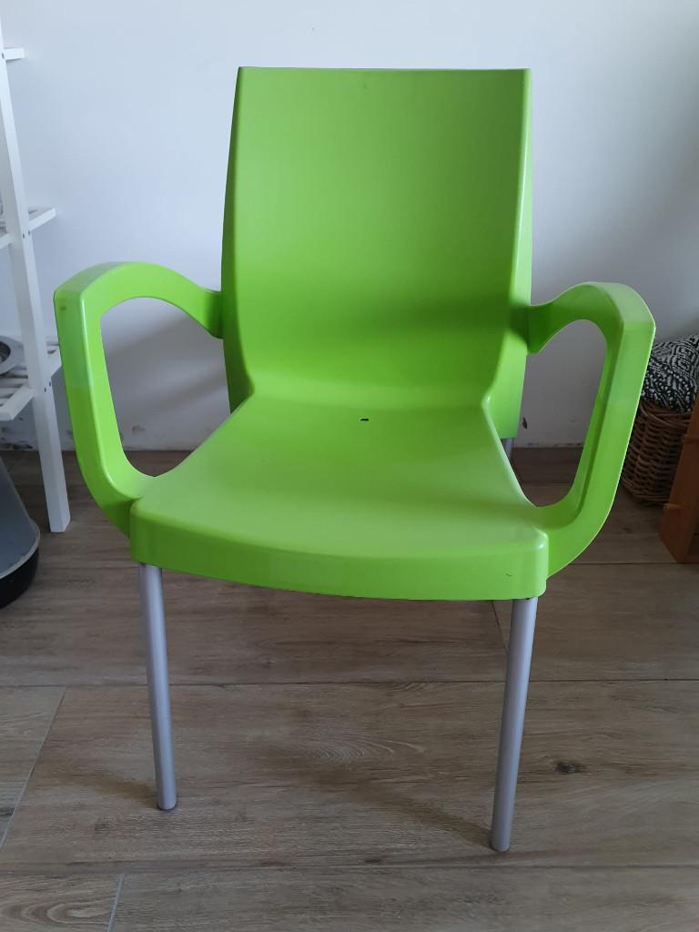 Groene stoelen | eetkamerstoelen | tuinstoelen (6), Huis en Inrichting, Ophalen, Kunststof, Gebruikt, Overige kleuren
