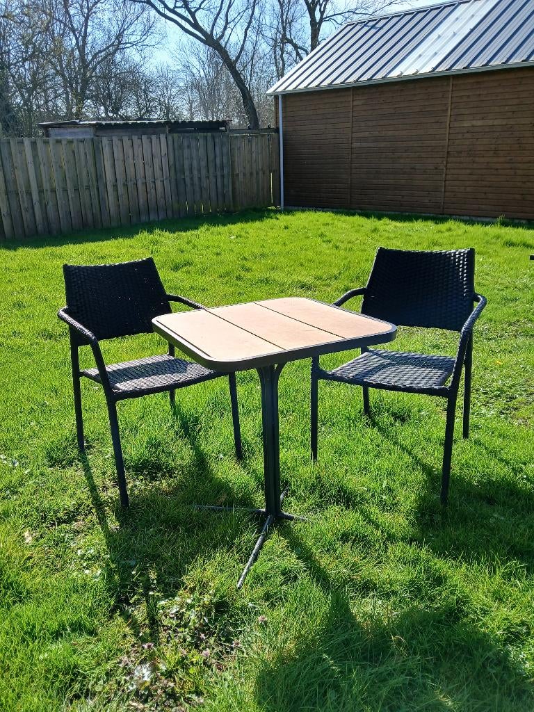 Tafel met stoelen voor buiten, Ophalen, Gebruikt, Rechthoekig