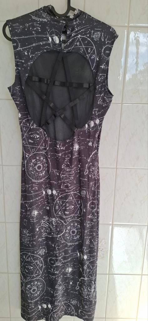 Maxi jurk pentagram van Jawbreaker maat M, Kleding | Dames, Jurken, Zo goed als nieuw, Maat 38/40 (M), Overige kleuren, Onder de knie